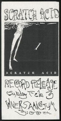 SCRATCH ACID record release at Inner Sanctum