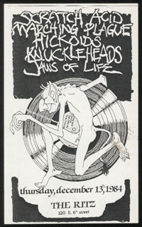 SCRATCH ACID w/ Marching Plague, Hickoids, Knuckleheads, Jaws of Life at The Ritz