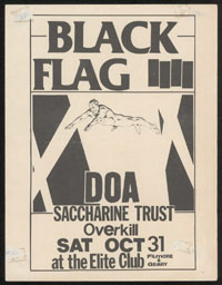 1981 ~ BLACK FLAG at the Elite Club (SF)