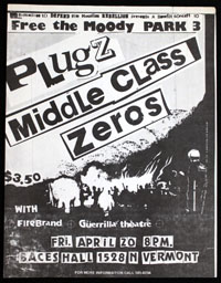PLUGZ w/ Middle Class, Zeros at Baces Hall