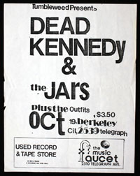 DEAD KENNEDYS w/ Jars, Outfits at Music Faucet
