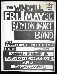 BABYLON DANCE BAND w/ B.C. Band, No Excuse at the Windmill
