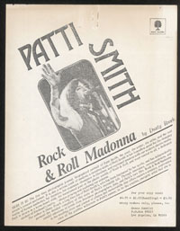PATTI SMITH Rock & Roll Madonna