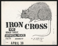 IRON CROSS w/ Void, Minor Threat, Aritificial Peace, Faith, Double-O at Wilson Center
