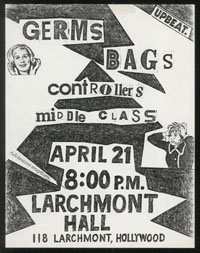 GERMS w/ Bags, Controllers, Middle Class at Larchmont Hall