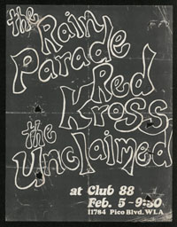 REDD KROSS w/ Rain Parade, Unclaimed at Club 88