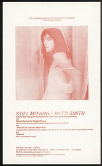 PATTI SMITH Still Moving by Robert Mapplethorpe LA premier