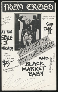 IRON CROSS w/ Peter & The Test Tube Babies, Black Market Baby at Space II Arcade