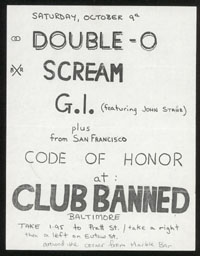 DOUBLE-O w/ Scream, GI, Code of Honor at Club Banned