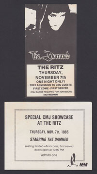 DAMNED at The Ritz 11.07.85