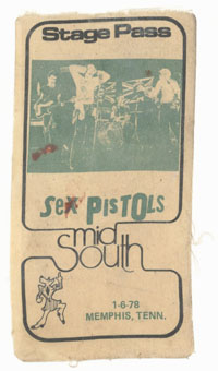 SEX PISTOLS atTaliesyn Ballroom 1.06.78 BACKSTAGE PASS
