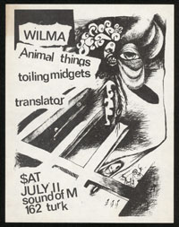 WILMA w/ Animal Things, Toiling Midgets, Translator at Sound of Music