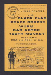 BLACK FLAG w/ Peace Corpse, Wurm, Bad Actor, 100th Monkey at Indepedence Day Legalization Rally