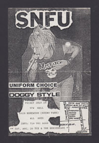 SNFU w/ Uniform Choice, Doggy Style at VFW Hall