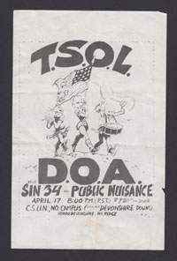 TSOL w/ DOA, Sin 34, Public Nuisance at Devonshire Downs