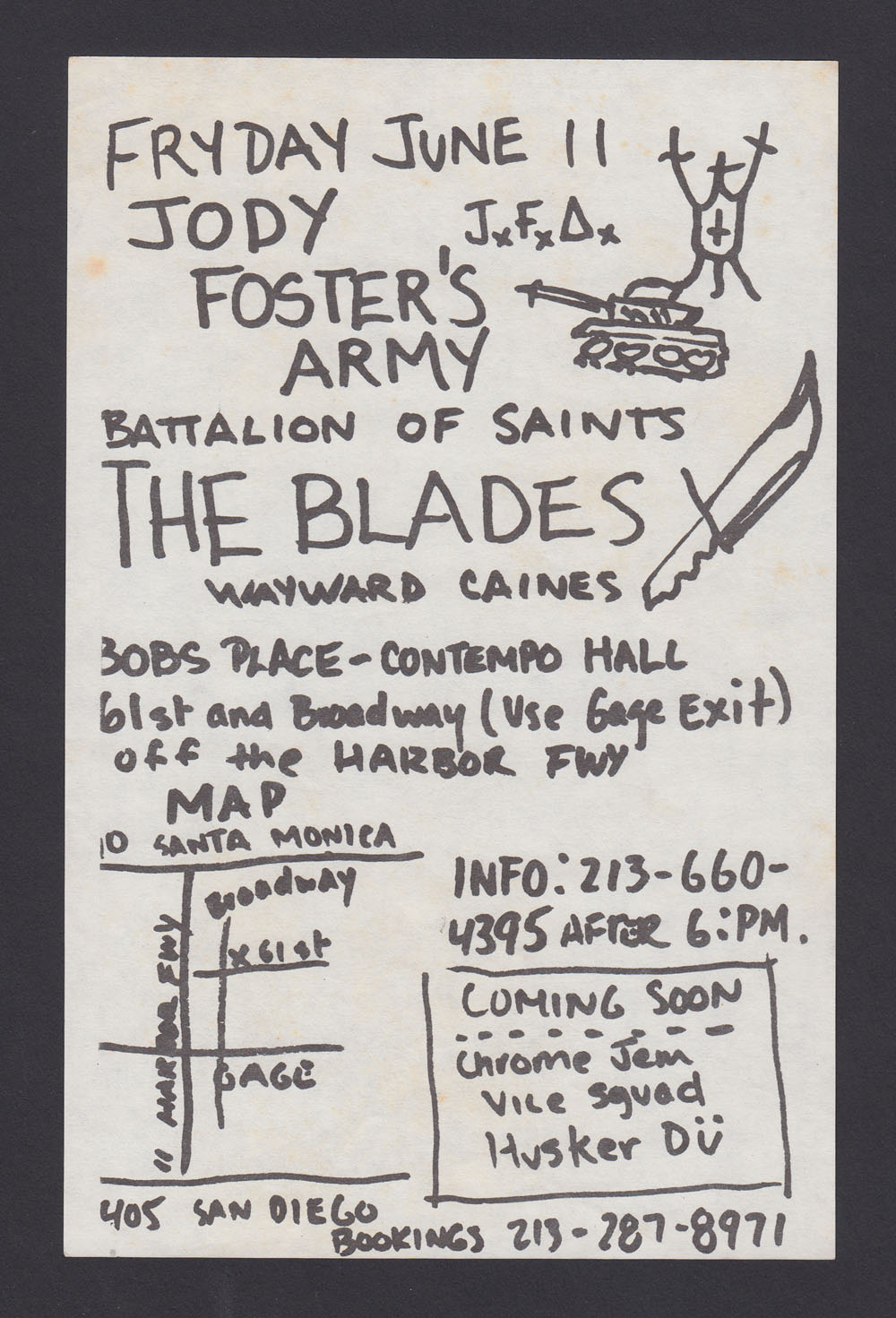 JFA w/ Battalion of Saints, Blades, Wayward Caines at Bob's Place