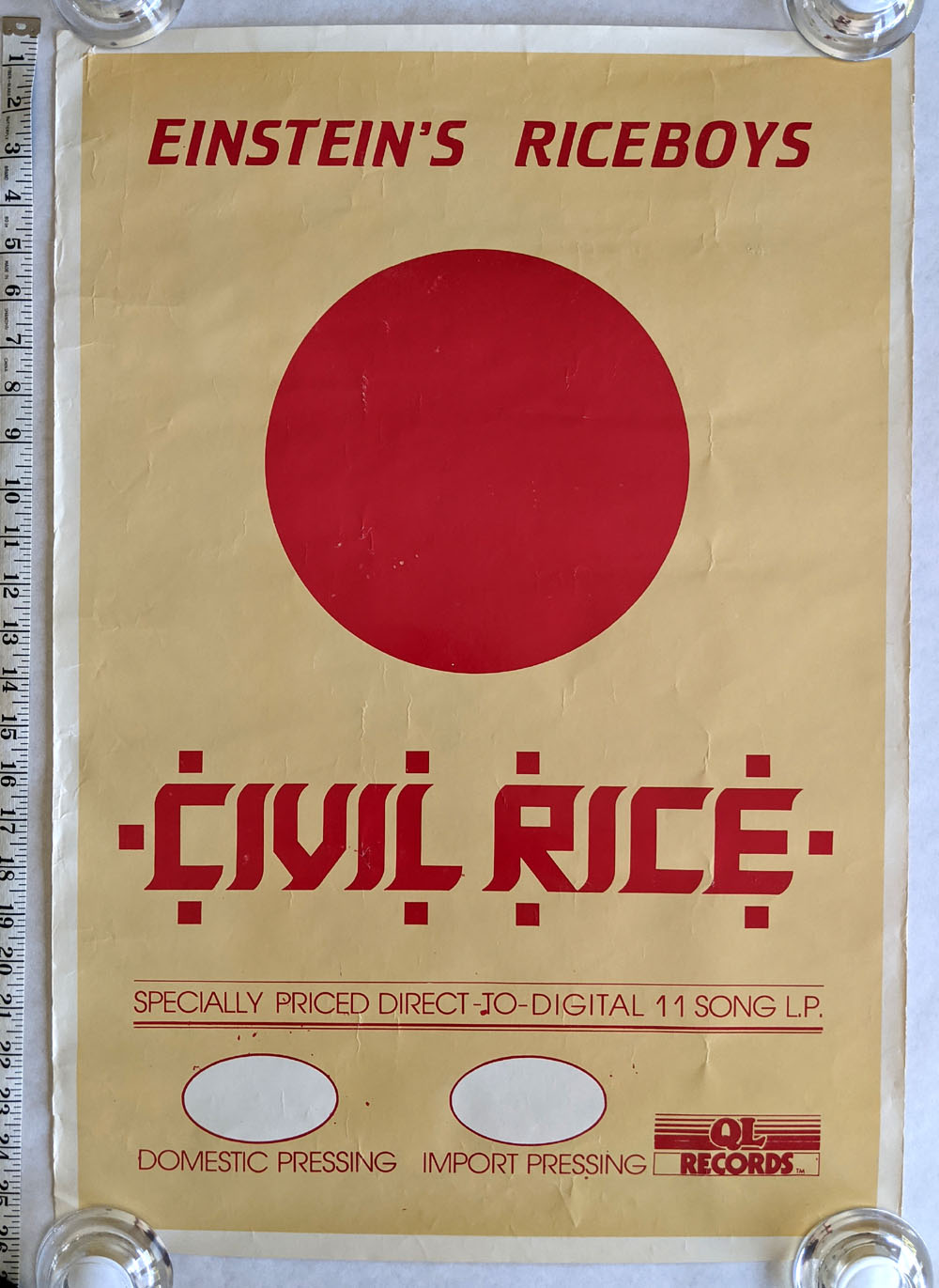 EINSTEIN'S RICEBOYS Civil Rice LP promo poster